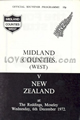 Midland Counties West v New Zealand 1972 rugby  Programmes